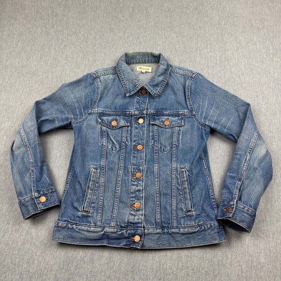 Madewell Jackets & Blazers - Madewell Denim Trucker Jacket Womens Medium Blue Western Workwear Jean Button Up